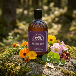 Herbal soap as "pictured" in nature